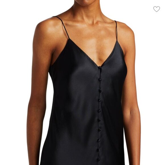 Cami NYC Cressida Button-Front Silk Slip Dress - NWT X-Small - Picture 2 of 8